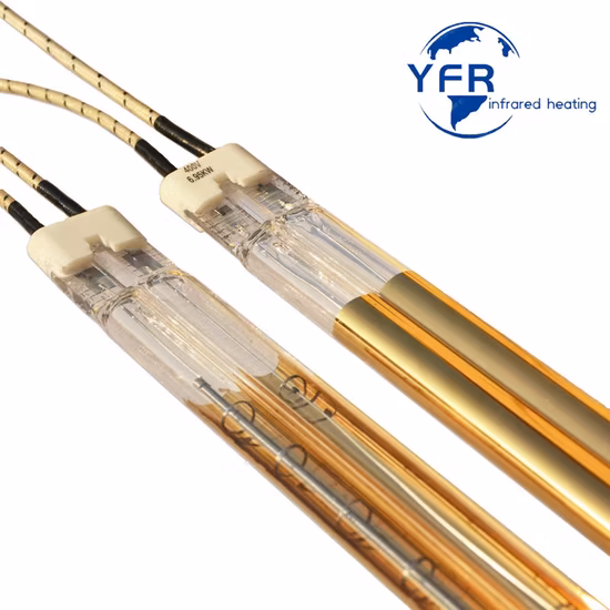 Calentador IR de vidrio de cuarzo, lámparas infrarrojas, bombilla Tubular de luz halógena, elemento calefactor de varilla de cerámica eléctrica