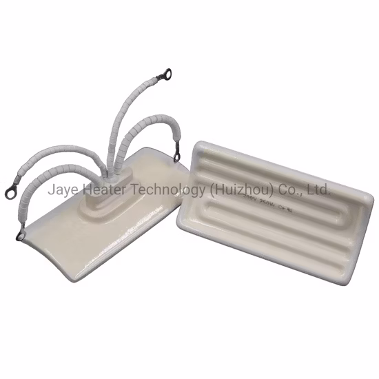 Elemento calefactor infrarrojo de cerámica de medio canal de 122 mm x 60 mm