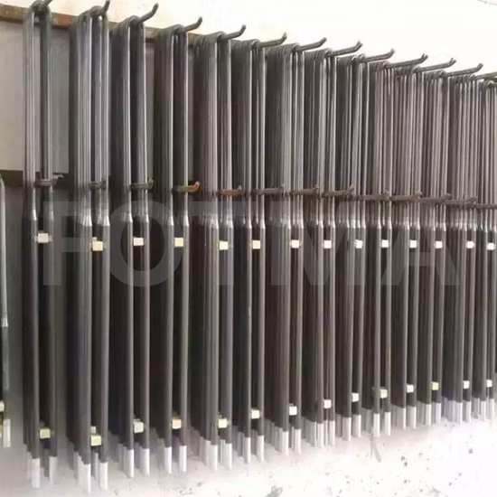 Elementos calefactores para hornos y hornos Mosi2 doblados en L de alta temperatura de 90 grados